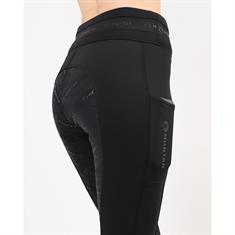Reitleggings Luna Softshell Vollbesatz Silikon Montar Schwarz