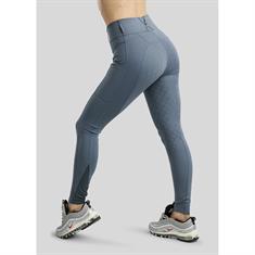 Reitleggings MOBlair Gun Metal Vollbesatz Silikon Montar Mittelblau