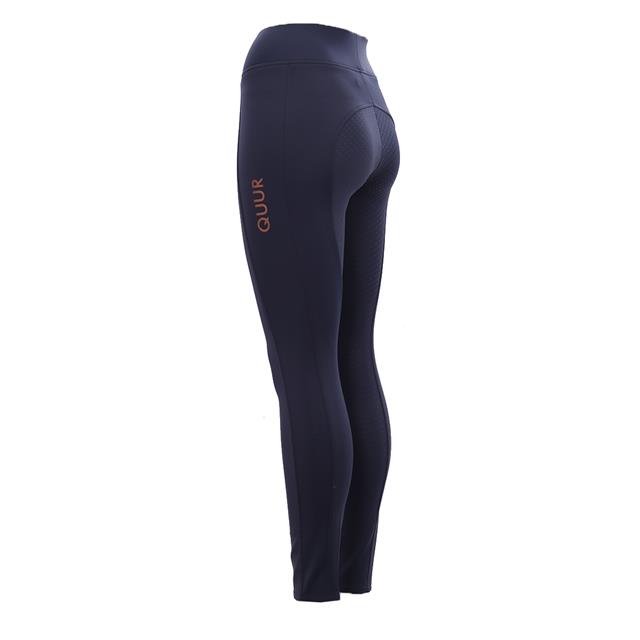 Reitleggings Qgenc 2.0 Vollbesatz Silikon QUUR Dunkelblau