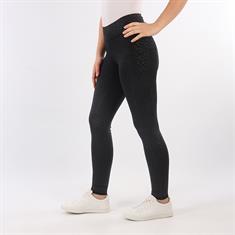 Reitleggings Qleopard Luxe Vollbesatz Silikon Quur Schwarz
