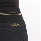 Reitleggings Qnila Vollbesatz Silikon Quur Schwarz-Gold