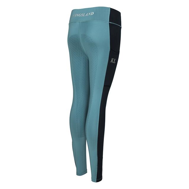 Reitleggings Vollbesatz Silikon Kids Kingsland Dunkelbraun-Braun