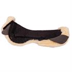 Sattelpad Lammfell Aussparung Wirbelsäule + 4 Kissen BR Schwarz-Beige