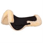 Sattelpad Lammfell Aussparung Wirbelsäule BR Schwarz-Beige
