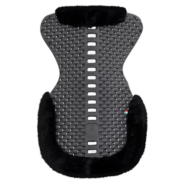 Sattelpad Piuma Eco Wool BR Grau-Schwarz