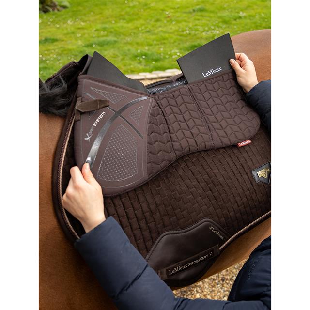 Sattelpad Prosorb 3 Pocket Quilted LeMieux Braun