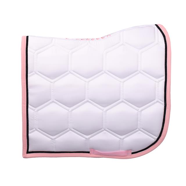 Schabracke HGBrean Dressur HORSEGEAR Weiß-Dunkelpink