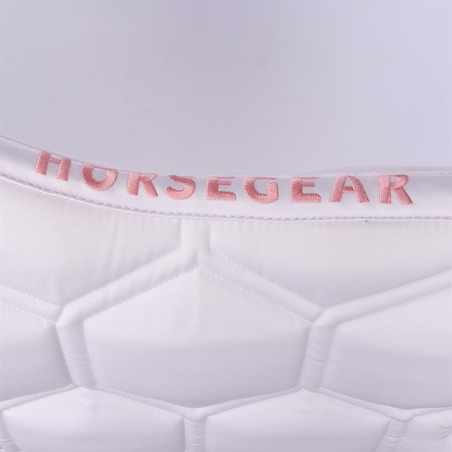 Schabracke HGBrean Dressur HORSEGEAR Weiß-Dunkelpink