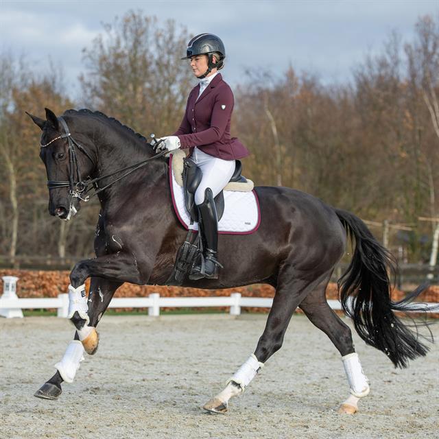 Schabracke HGKemble Dressur HORSEGEAR Weiß-Rot