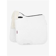 Schabracke Merino+ Half Lined Dressur LeMieux Weiß-Weiß