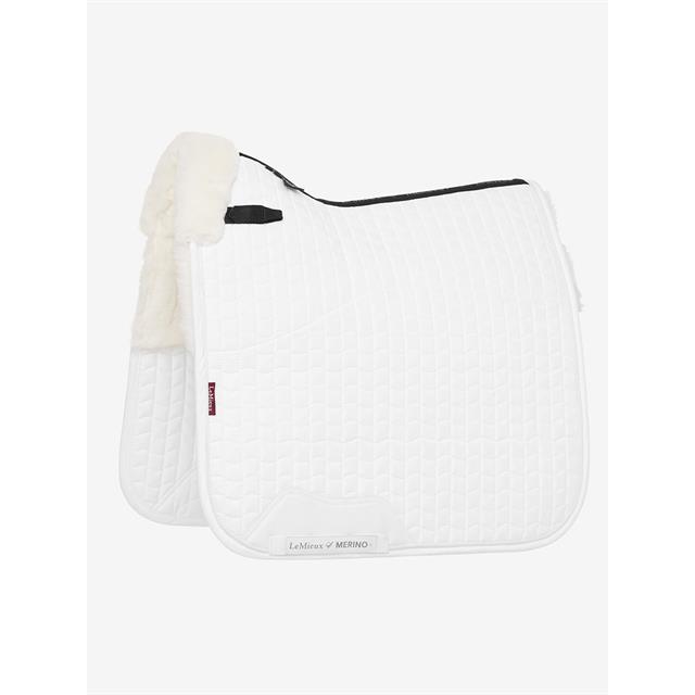 Schabracke Merino+ Half Lined Dressur LeMieux Weiß-Weiß