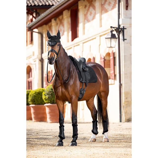 Schabracke Merino+ Half Lined Suede Dressur LeMieux Schwarz