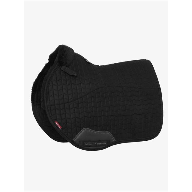 Schabracke Merino+ Half Lined Suede EuroJump LeMieux Schwarz