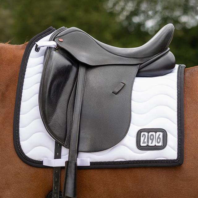 Schabracke Nummer Dressur QHP Weiß-Black
