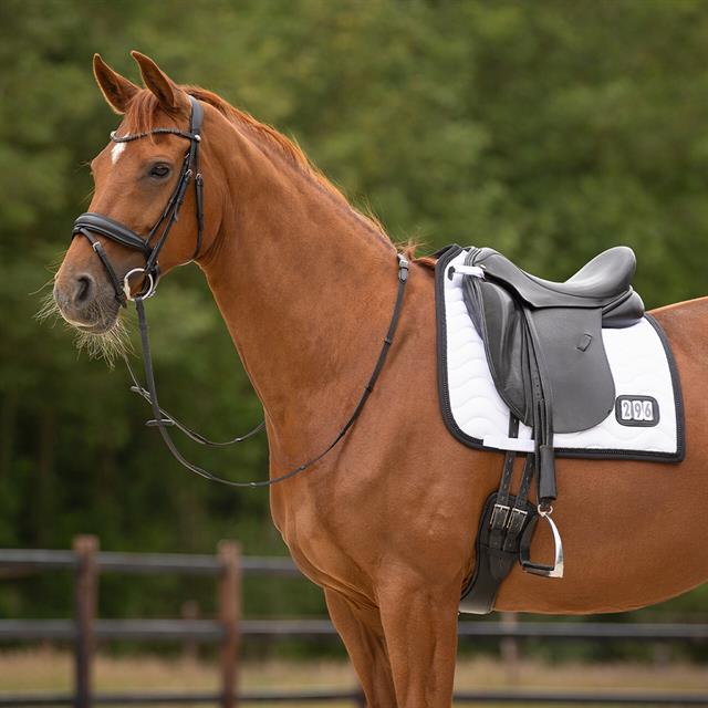 Schabracke Nummer Dressur QHP Weiß-Black