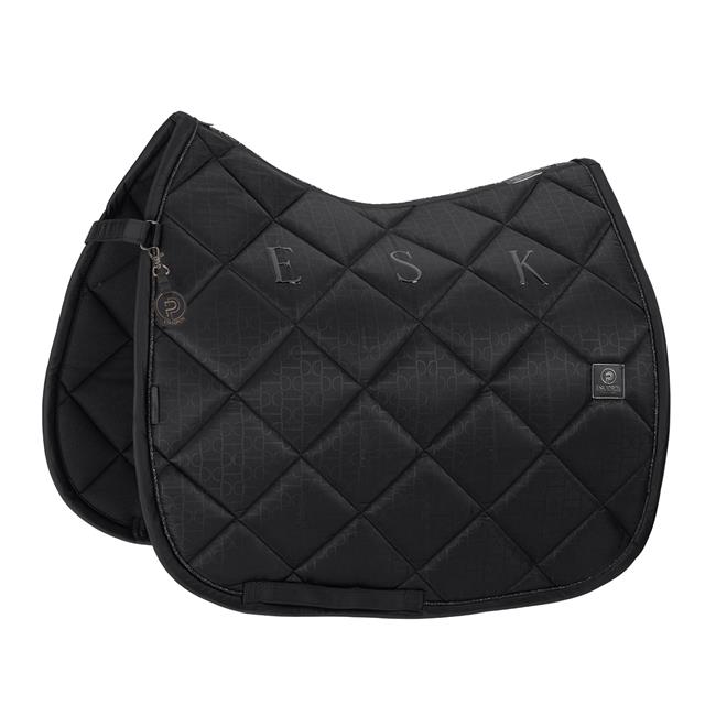 Schabracke Platinum Glossy Bit Dressur Eskadron Schwarz