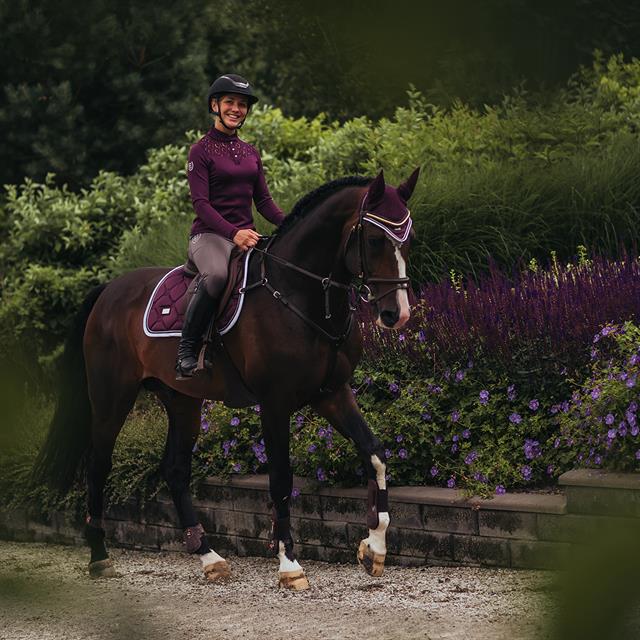 Schabracke Purple White Edge Equestrian Stockholm Lila