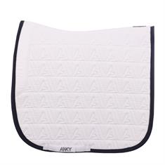 Schabracke Twill Dressur Anky Weiß-Dunkelblau