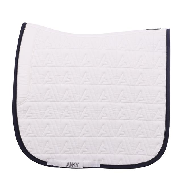 Schabracke Twill Dressur Anky Weiß-Dunkelblau