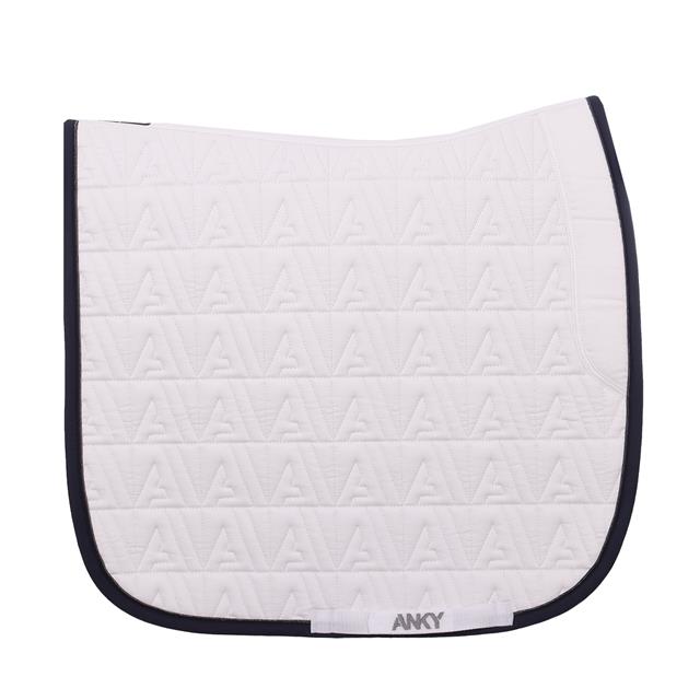 Schabracke Twill Dressur Anky Weiß-Dunkelblau