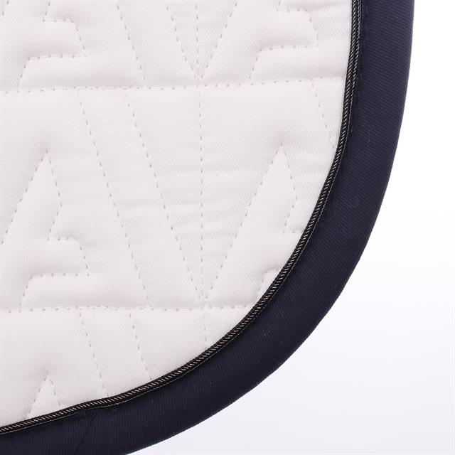 Schabracke Twill Dressur Anky Weiß-Dunkelblau