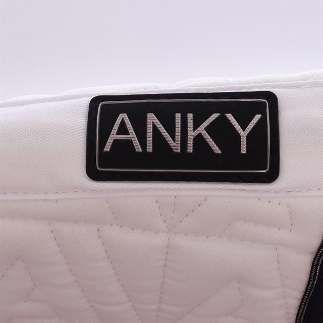 Schabracke Twill Dressur Anky Weiß-Dunkelblau