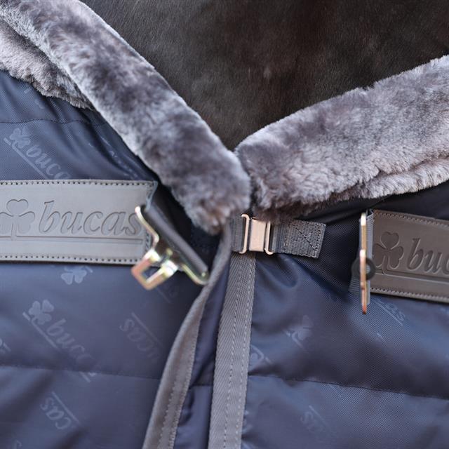 Stalldecke Show-Line 150 g Bucas Dunkelblau-Grau