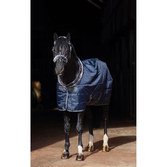 Stalldecke Show-Line 150 g Bucas Dunkelblau-Grau