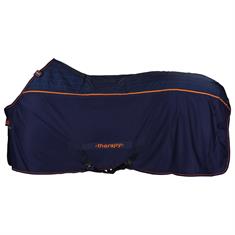 Stalldecke Therapy Big Neck Bucas Dunkelblau-Orange