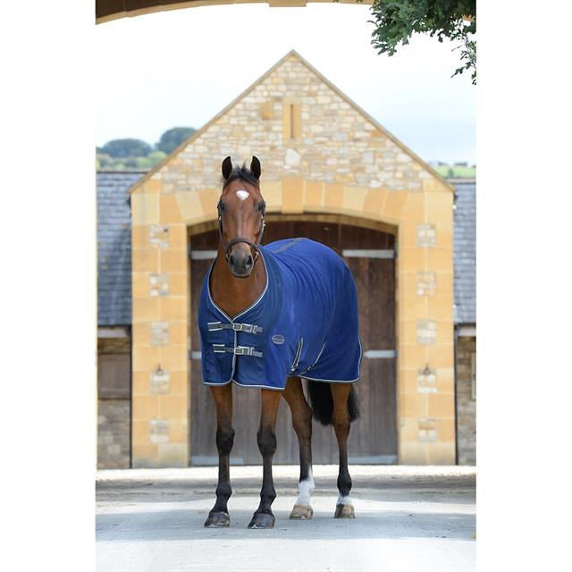 Stalldecke WeatherBeeta Fleece Cooler Dunkelblau-Silber