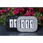 Startnummer Showtime Glitter HB Schwarz-Silber