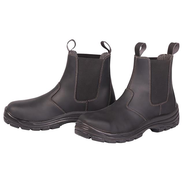 Stiefelette Leder Sicherheitskappe Harry's Horse Schwarz