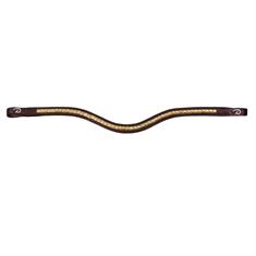Stirnriemen Brass Clincher V-Shaped New English Collection Dy'on Braun