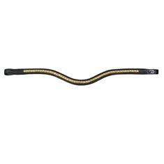 Stirnriemen Brass Clincher V-Shaped New English Collection Dy'on Schwarz