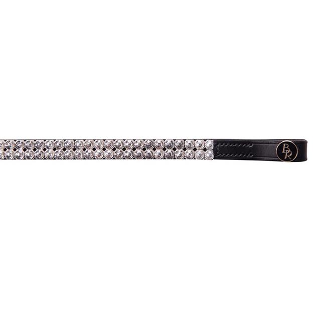 Stirnriemen Exclusive BR Schwarz-Silber