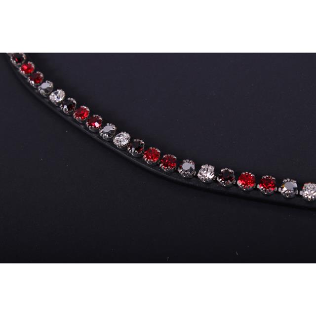 Stirnriemen ShineBright PresTeq Schwarz-Dunkelrot