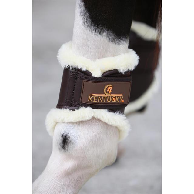 Streichkappen Leder Short Kentucky Braun
