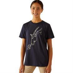T-Shirt Hay Girl Tee Kinder Ariat Dunkelblau