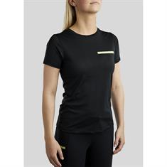 T-Shirt MOStella Mesh Kontrast Montar Schwarz