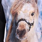 T-Shirt Pixel Kids Red Horse Schwarz