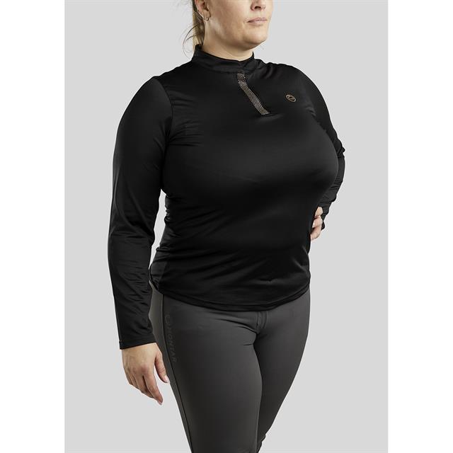 Trainings-T-Shirt Briella Roségold Crystals Montar Schwarz