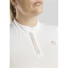 Trainings-T-Shirt Briella Roségold Crystals Montar Weiß