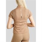 Trainings-T-Shirt MOStar Logo Foil Stripe Montar Hellbraun