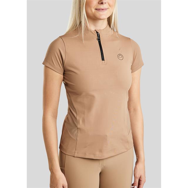 Trainings-T-Shirt MOStar Logo Foil Stripe Montar Hellbraun