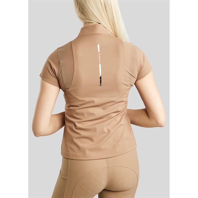 Trainings-T-Shirt MOStar Logo Foil Stripe Montar Hellbraun