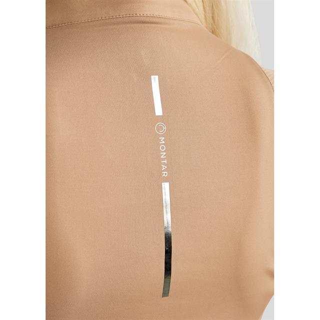 Trainings-T-Shirt MOStar Logo Foil Stripe Montar Hellbraun