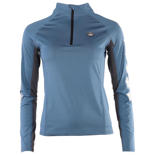 Trainings-T-Shirt Vegas QHP Mittelblau