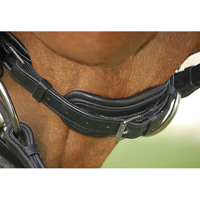 Trense Dressage Lack rundgenäht Dy'on Schwarz-Schwarz