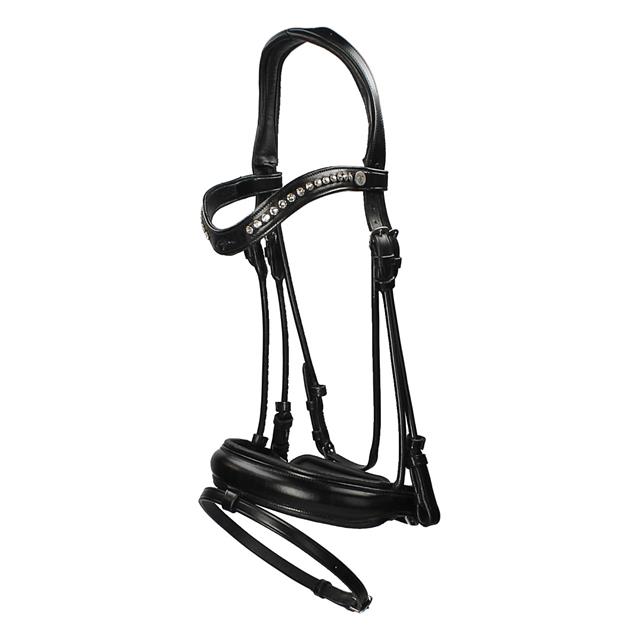 Trense Dressage Rundgenäht Medium Matt Dy'on Schwarz