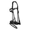 Trense Dressage Rundgenäht Medium Matt Dy'on Schwarz